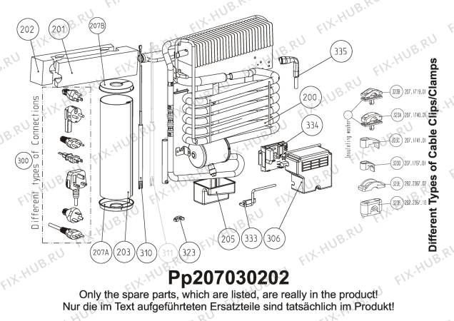 Взрыв-схема холодильника Dometic WA3120 - Схема узла Cooling generator